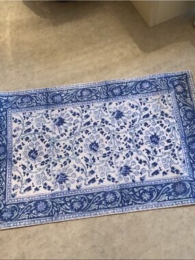 Laura Ashley print Blue and White Floral placemats.  3.